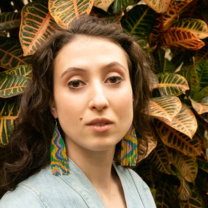 
                
                    Load image into Gallery viewer, Psychedelic Fringe Earrings
                
            