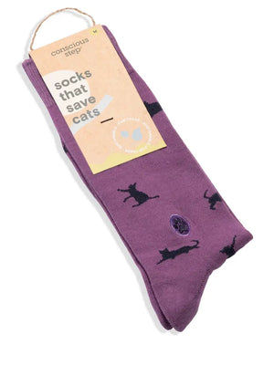 
                
                    Load image into Gallery viewer, Socks That Save Cats - Purple
                
            