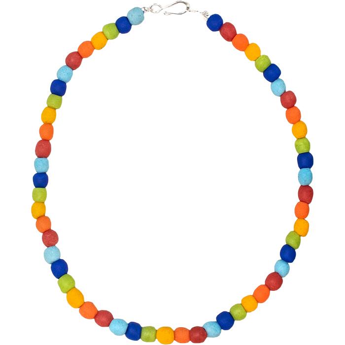 Rainbow Glass Pearl Necklace