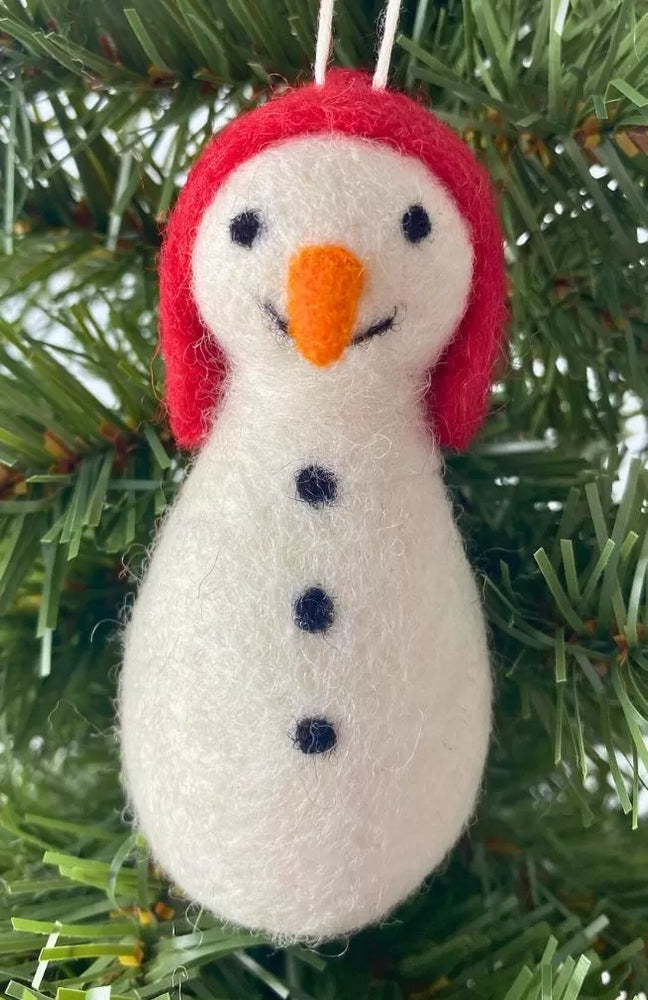 Felt Snowman Ornaments
