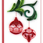 Red Ornament Petite Quilling Card