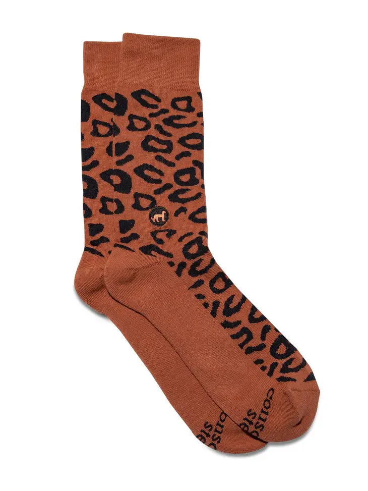 Socks That Save Cheetahs - Rust