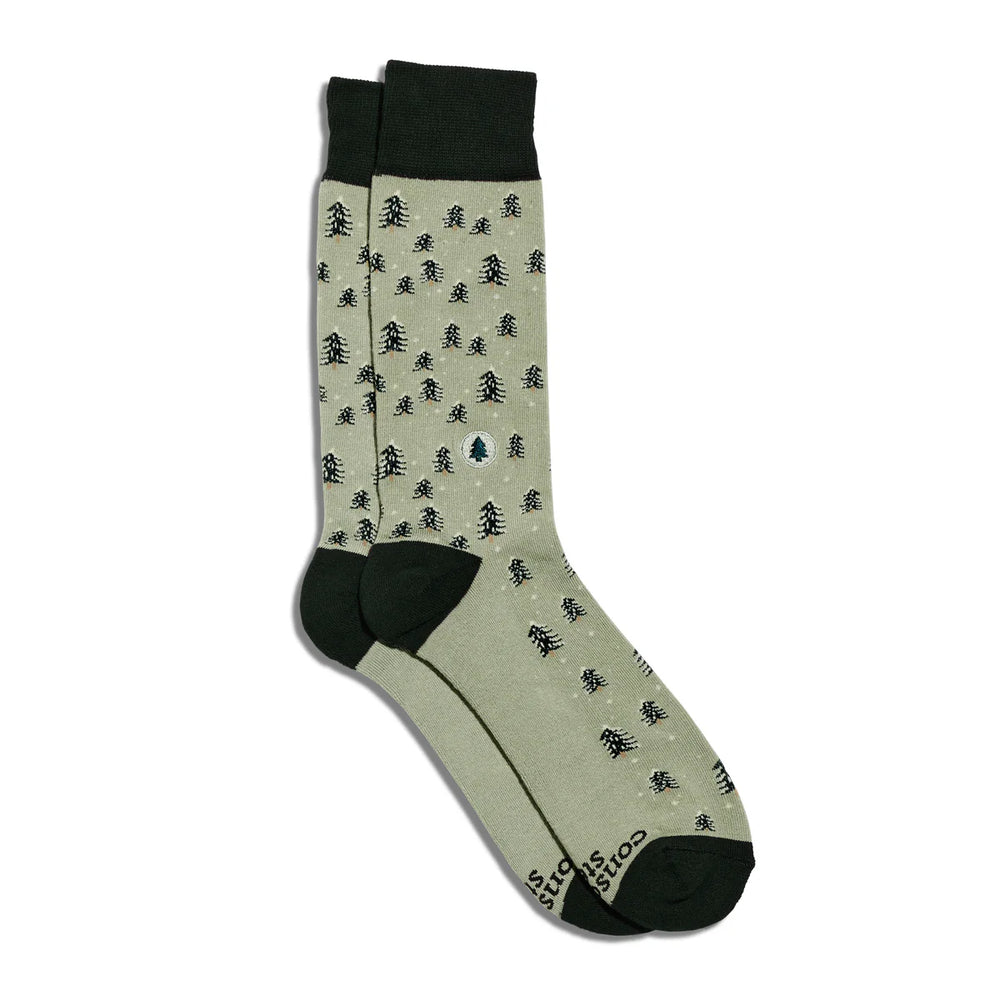 Socks that Plant Trees (Snowy Trees)