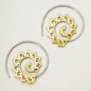 
                
                    Load image into Gallery viewer, Spiral Lotus Earring
                
            