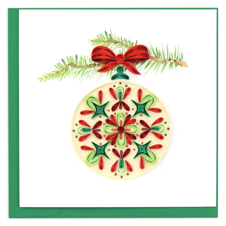 Traditional Ornament Quilling Card