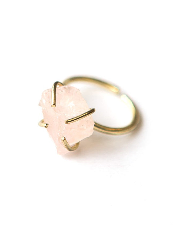 
                
                    Load image into Gallery viewer, Pronged Rose Quartz Ring
                
            