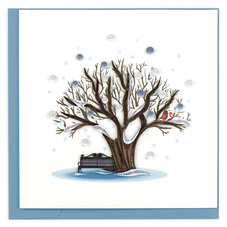 
                
                    Load image into Gallery viewer, Winter Tree Quilling Card
                
            