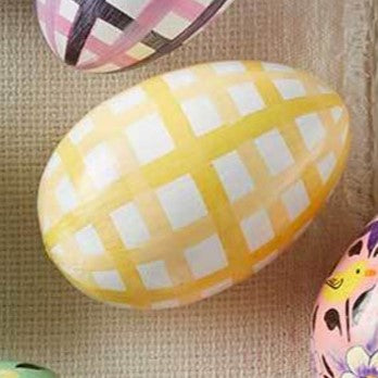 Gingham Wooden Eggs