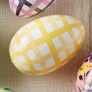 Gingham Wooden Eggs