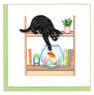 
                
                    Load image into Gallery viewer, Mischievous Cat Quilling Card
                
            
