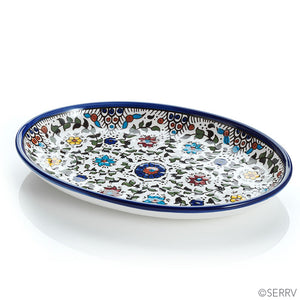 Blue West Bank Oval Tray