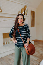 Jet Stripe Boxy Sweater