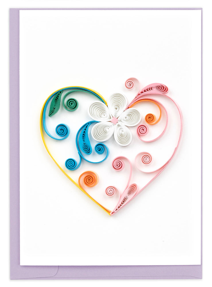 Colorful Heart Petite Quilling Card