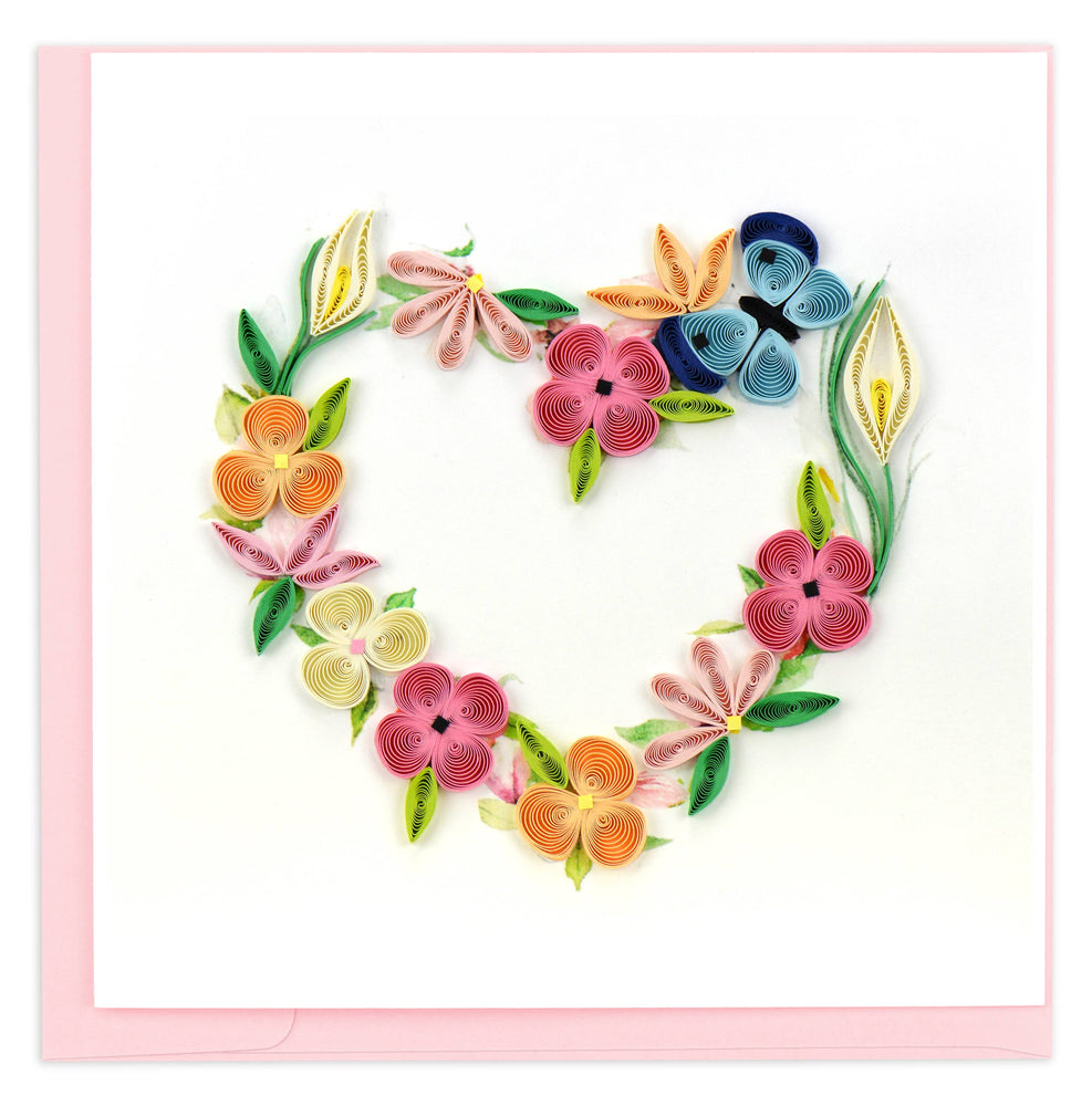 Floral Heart Quilling Card