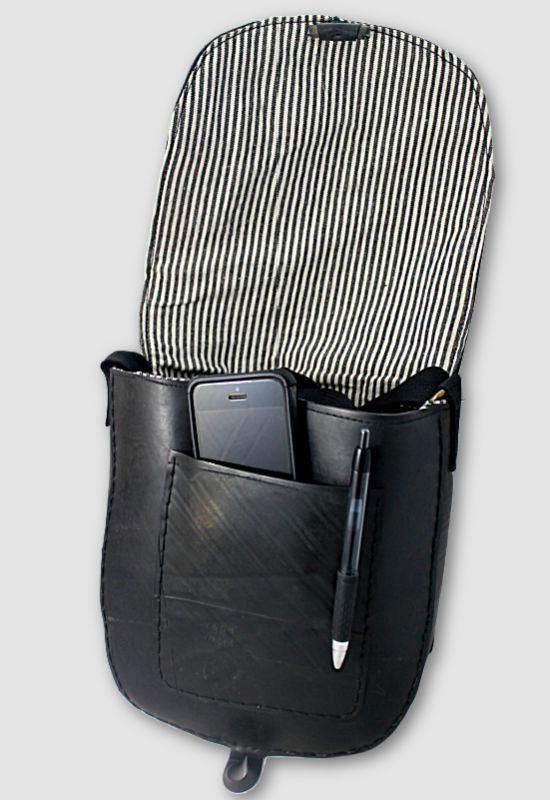 Recycled Rubber Messenger Bag