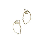Abstract Face Earring
