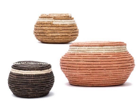 
                
                    Load image into Gallery viewer, Set of 3 Raffia Boxes
                
            