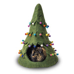 Holiday Tree Wool Pet Cave: Green