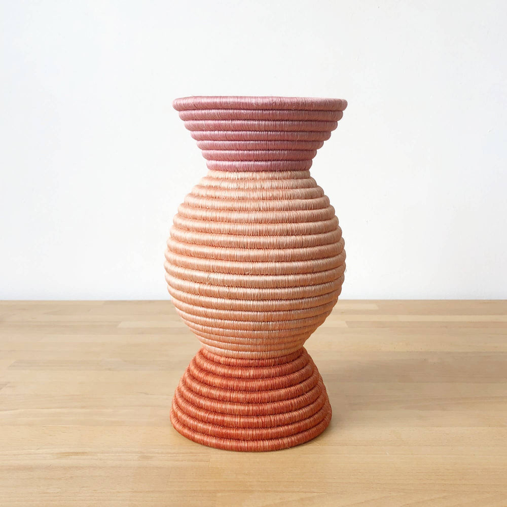 Blush Woven Orb Vase