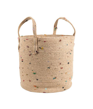
                
                    Load image into Gallery viewer, Bright Bits Jute Basket 14&amp;quot;
                
            