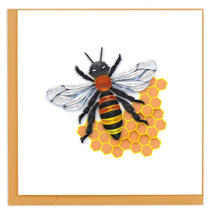 
                
                    Load image into Gallery viewer, Honey Bee Quilling Card
                
            