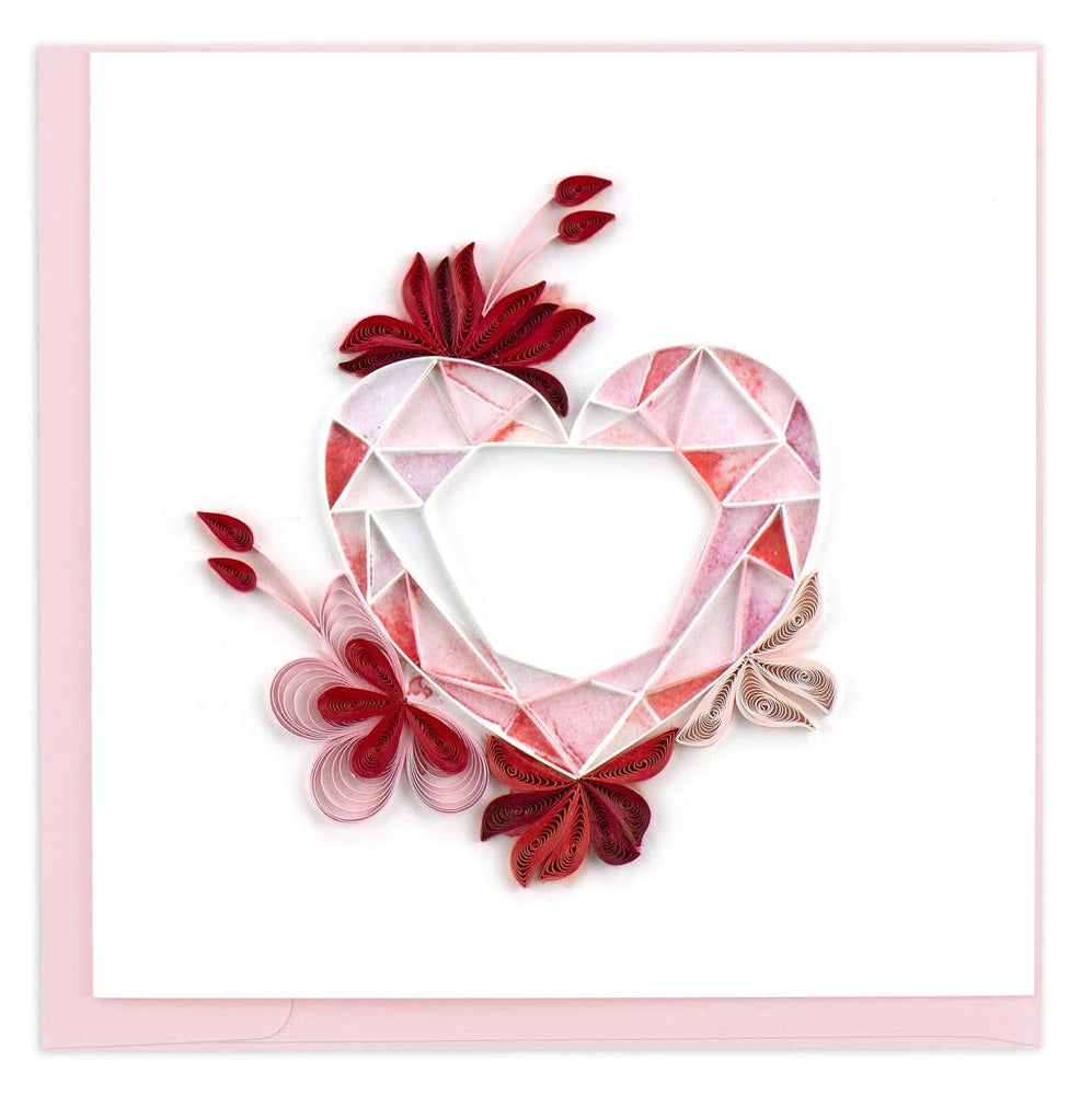 Gemstone Heart Quiling Card