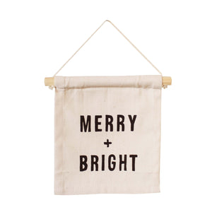 
                
                    Load image into Gallery viewer, Merry + Bright Hang Sign
                
            