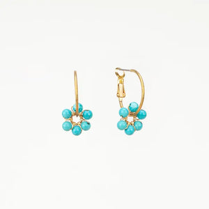 
                
                    Load image into Gallery viewer, Daisy Charm Hoops
                
            