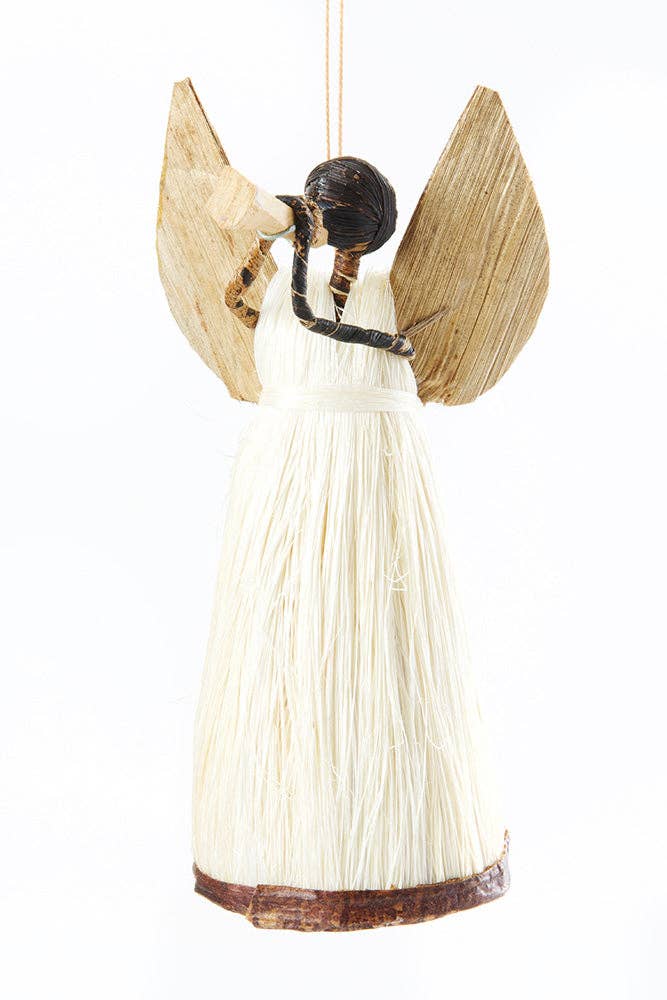 
                
                    Load image into Gallery viewer, Sisal Trumpeting Angel Ornament
                
            