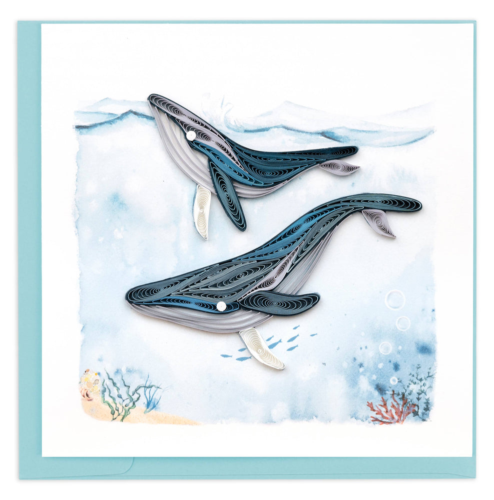 
                
                    Load image into Gallery viewer, Humpback Whales Quilling Card
                
            