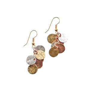 
                
                    Load image into Gallery viewer, Mixed Metal Cluster Earrings
                
            
