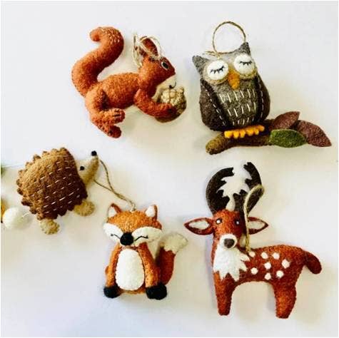 Felted Forest Ornaments