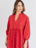 Sohla Mini Dress Floral Stamp Red