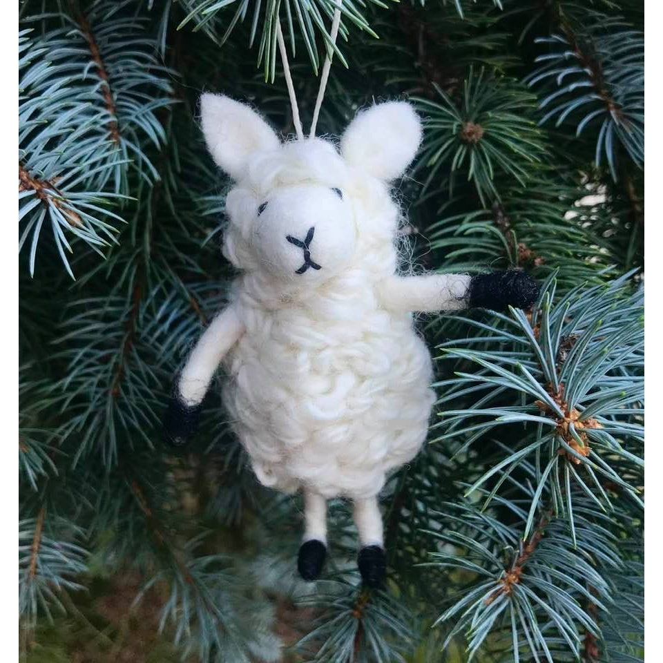Sheep Felted Ornament