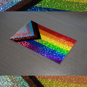 Progress Pride Glitter Sticker