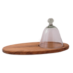 Large Cheeseboard + Glass Dome