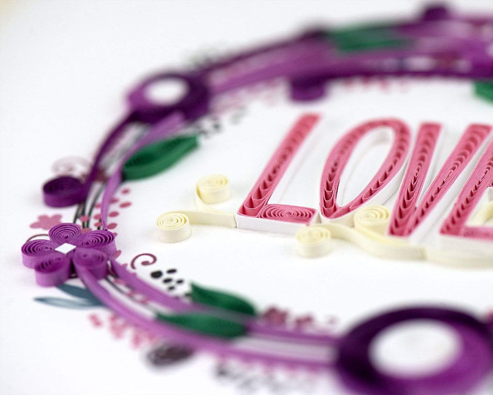 Love Wreath Quilling Card