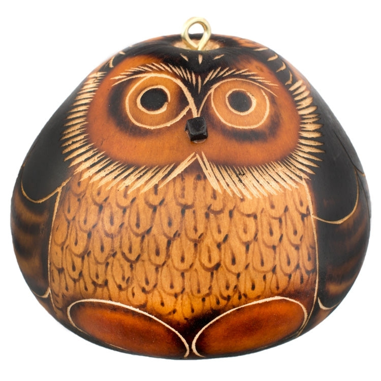 
                
                    Load image into Gallery viewer, Owl Gourd Ornament
                
            
