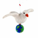 Felted Peace Dove Ornament