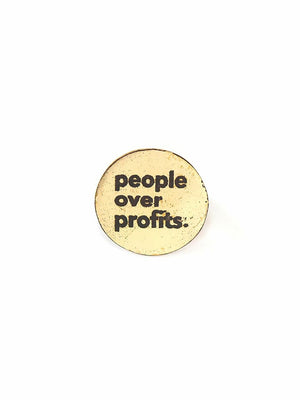 People Over Profits Pin
