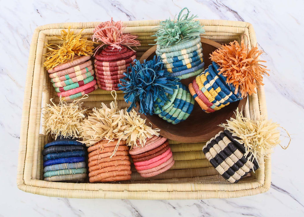 
                
                    Load image into Gallery viewer, Pom Pom Basket Ornament
                
            