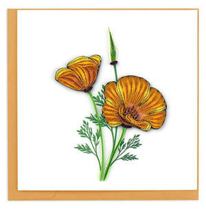 
                
                    Load image into Gallery viewer, Yellow Poppies Quilling Card
                
            