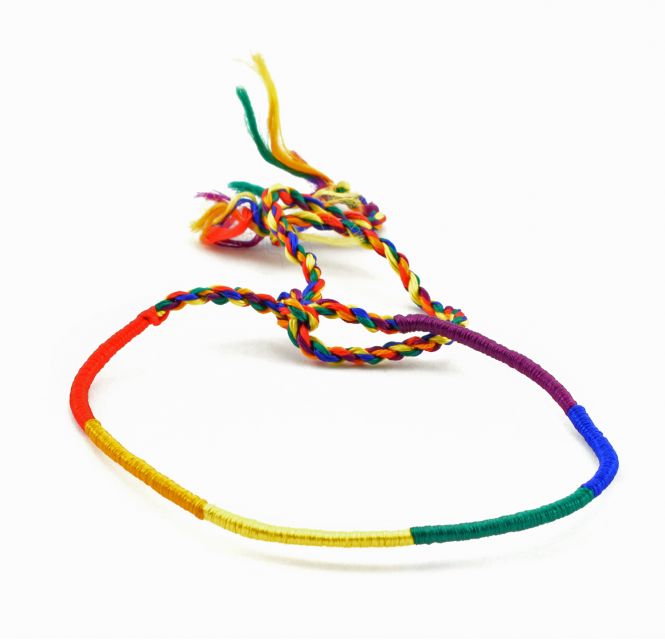 Tiny Rainbow Friendship Bracelet