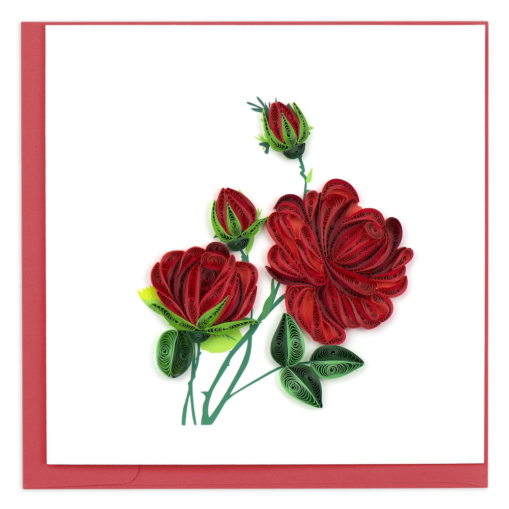 
                
                    Load image into Gallery viewer, Red Rose Quilling Card
                
            