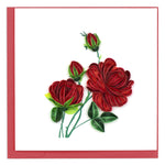 Red Rose Quilling Card