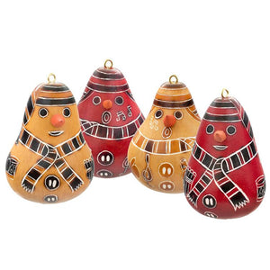 Snowman Gourd Ornament