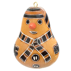 Snowman Gourd Ornament