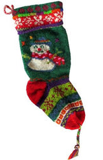 Knit Snowman Stocking